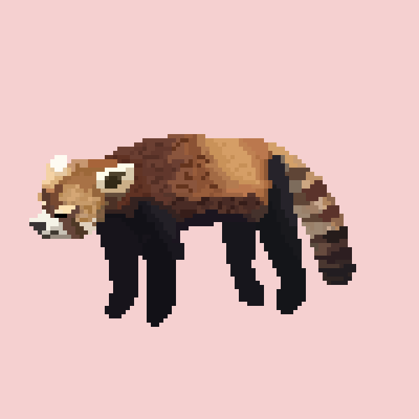 Sleeping red panda :3